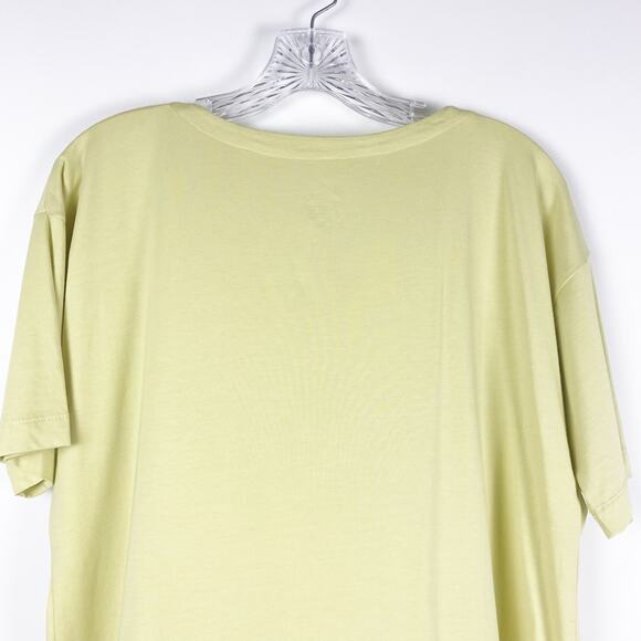 J Jill Luxe Supima Elbow Sleeve Tee Lime Green Soft Crew Neck Womens Size SP - Picture 9 of 10